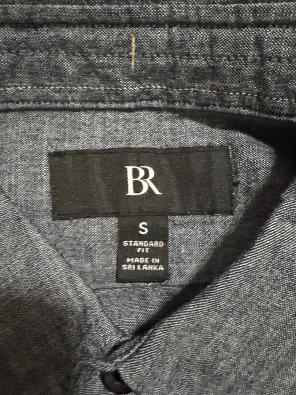Banana Republic Chambray Long Sleeve Button Down Shirt Blue Standard Fit NWT-S